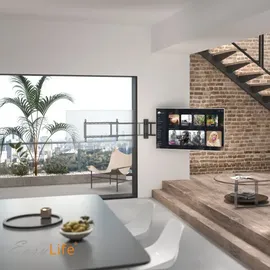 Easy Life EasyLife TV Wandhalterung elektrisch schwenkbar, 32 bis 75 Zoll, VESA bis 600x400 Weiß
