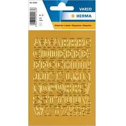 HERMA Klebebuchstaben 4183 Buchstaben A-Z, gold 10,0 mm, 56 Etiketten