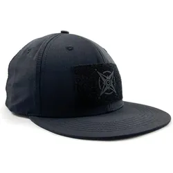 Snapback Cap WASSER- & UV RESISTENT schwarz mit 1 FishXplorer-Patch SCHWARZ ADULTE