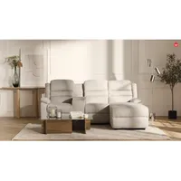 vente-unique Ecksofa Relaxsofa - Ecke Rechts - Stoff - Anthrazit - MACEDONIA