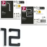 Paulmann Bundle Solar LED Hausnummernleuchte Nummer 12 - Schwarz