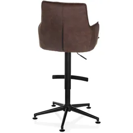 hjh living Barhocker SOLAO LIFE HIGH Stoff, Braun