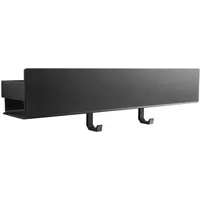 Designfabrik Hamburg Duschablage Schwarz, Metall, Rechteckig, 42x8x9 cm, Badezimmer,,Duschregale