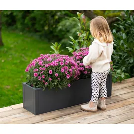 Tchibo Talus Pflanzkasten 100 x 25 x 27 cm Anthrazit