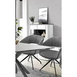 Harper Highboard 109 x 145 x 37 cm Weiß