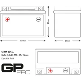 GP-Pro GTX7A-BS 7 Ah
