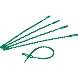 Kopp 356823032 Kabelbinder für Garten und Pflanzen 23, 5cm, wiederverwendbar, Farbe: grün  - 5 Stück