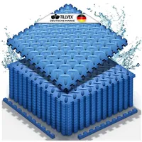 Tillvex Pool Bodenschutzmatte Blau - 36 Stück Unterlegmatte für