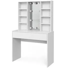 Vicco Schminktisch Alexa Weiß 93 cm mit LED Beleuchtung