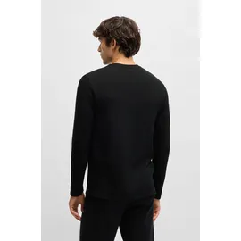 Boss Waffle LS-Shirt Schwarz S
