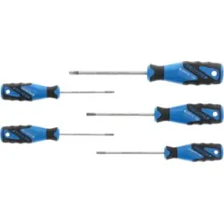 Gedore Schraubendreher-Set 5-teilig, Schraubenzieher-Satz für Innen-TX Schrauben, 3-Komponenten-Griff, Werkzeug, 2163 TX-05