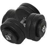 Homcom Hantelset 2er Kurzhanteln, 50 kg Kurzhantel Set für Krafttraining, Fitness