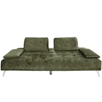 KAWOLA Schlafsofa Wiolo Velvet moosgrün