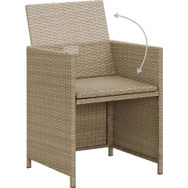 vidaXL Garten-Essgruppe 3-tlg. Beige