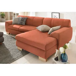 Home affaire Ecksofa »Nika L-Form«, Polsterecke, Struktur fein oder Melrose/Struktur, mit Bettfunktion Home affaire terra