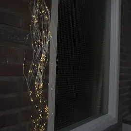 Lumineo LED-Lichterkette Lichtbündel 1,9 m Silber warmweiß