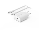 Belkin 25W USB-C Ladegerät PowerDelivery lightning Kabel 1m weiß WCA004vf1MWH-B5