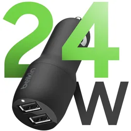 Belkin Dual USB-A KFZ-Ladeadapter 24 W Schwarz