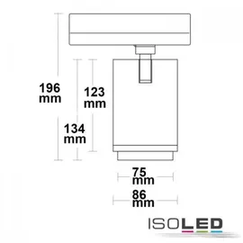Fiai IsoLED IsoLED LED 3-Phasen Schienen-Strahler Fruit fokussierbar 34W 3000K 2750lm 20°-70° weiß matt