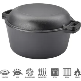 TAINO Dutch Oven 6 l Gusseisen Schwarz