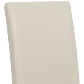 Mendler 2er-Set Esszimmerstuhl Stuhl Küchenstuhl Littau Leder, weiß, helle Beine