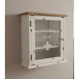 Medizinschrank / Apothekerschrank / Wandschränkchen in Weiß aus Holz Shabby Chic