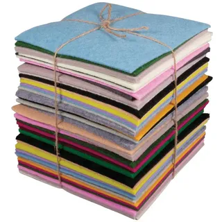 buttinette Filz Mix bunt 15 x 15 cm, 500 g,