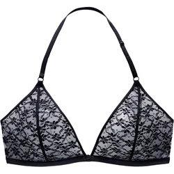Bralette-BH VIVANCE, Damen, Gr. 70, Cup B, schwarz, Obermaterial: 85% Polyamid, 15% Elasthan, feminin, BHs, in zierlicher Triangel-Schnittform mit Neckholder-Trägern, Dessous