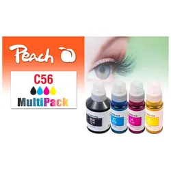 Peach Spar Pack Tintenpatronen kompatibel zu Canon GI-56