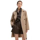 Marc O'Polo Regular Fit Trenchcoat aus Baumwoll-Mix mit Leinen-Anteil, Beige, 42