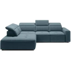 Ecksofa Colombo Stoff Blau Türkis