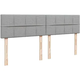 vidaXL Boxspringbett 180 x 200 cm Hellgrau