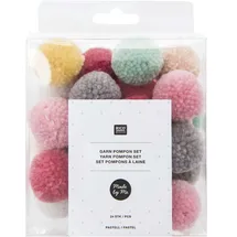 Rico Design Garnpompon Set 24 St. Pastell Mix