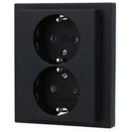 Busch-Jaeger Doppelsteckdose Schwarz