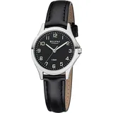 REGENT Damen Uhr 2112419 Leder Quarz Armbanduhr schwarz D2UR2112419 - Schwarz