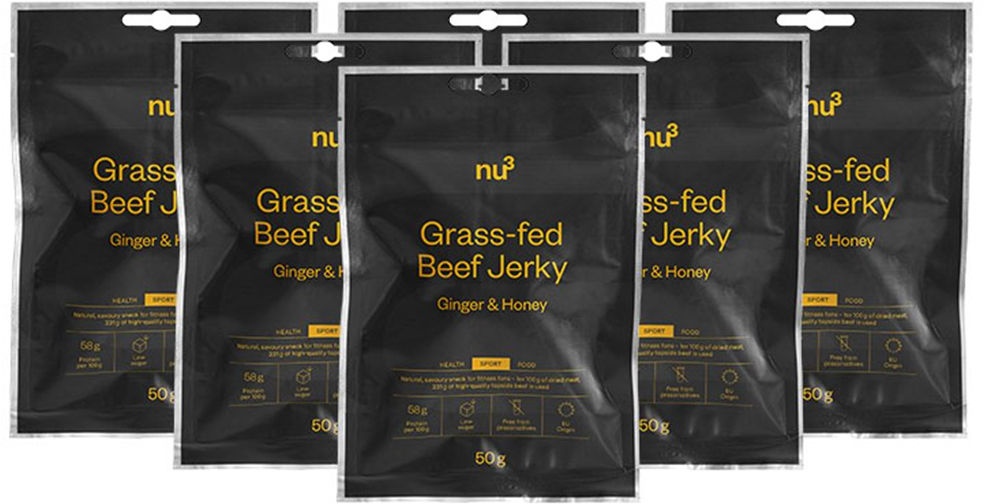 nu3 Beef Jerky, Ingwer-Honig