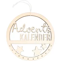 Papierdrachen Aufhängung für Adventskalender Geschenke - aus Holz - in naturfarben und schwarz - Weihnachtskalender zum Selbstbasteln - kombinierbar mit Stoffsäckchen - Ring - Set 3