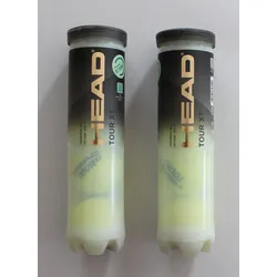 Tennisball 2x4B HEAD TOUR XT TOURNAMENT Doppelpack 8 Tennisbälle 2 Dosen in Pack GELB No Size