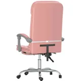 vidaXL Bürostuhl mit Massagefunktion Rosa Kunstleder