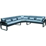 MWH Das Original MWH Widero Loungeset 3-tlg. Aluminium/Olefin inkl. 9 Kissen matt grey