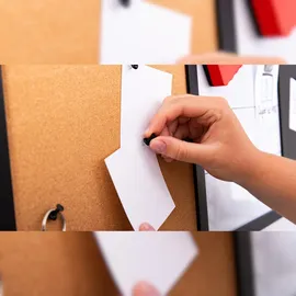 ALLboards 3-in-1-Kombitafel: Whiteboard, Kreidetafel magneitsch, Kork 90×60 cm + Zubehör