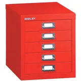 BISLEY MultiDrawer Schubladenschrank 27,9 x 32,5 x 38 cm rot