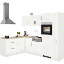 kochstation Winkelküche L-Form 260 x 170 cm weiß