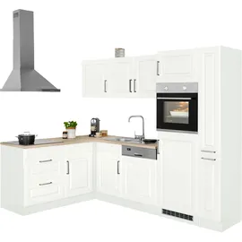 kochstation Winkelküche L-Form 260 x 170 cm weiß