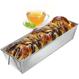 Kadax Backform, Kastenform, Kuchenform, 35 x 12 cm, Silber