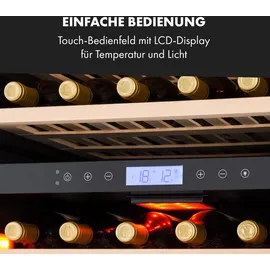 Klarstein Vinovilla Grande 162 Built-in Duo Onyx Weinkühlschrank 425 Ltr 162 Fl. Schwarz
