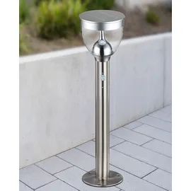 GLOBO Solar Gartenleuchte Bewegungsmelder Wegleuchte Außen Solar Gartenlampen mit Bewegungsmelder, 2 Stufen Erdspieß, 20x LED 0,2 Watt, DxH 15 x 55 cm, 2er Set