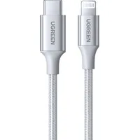 UGREEN USB-C to Lightning Cable Aluminum Shell Braided 1m Silver