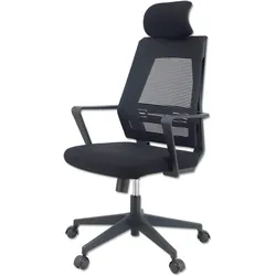 KLIM K300 Ergonomischer Bürostuhl - Inklusive Kopfstütze - Bis zu 110 kg belastbar - Verstellbarer Stuhl für Büro und Zuhause