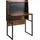 Beliani Schreibtisch mit Lochplatte Buxton Dunkelbraun 84 cm 48 cm